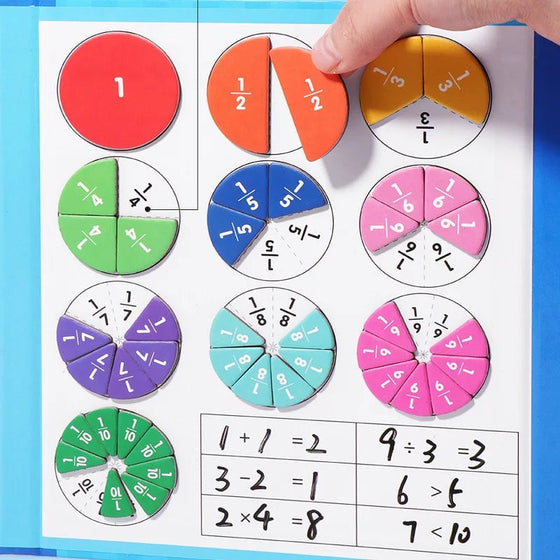 Montessori Magnetisches Buch-Bruchteil-Puzzle für Kinder