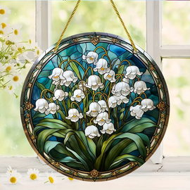 Lilie der Blume Acryl Fenster hängend