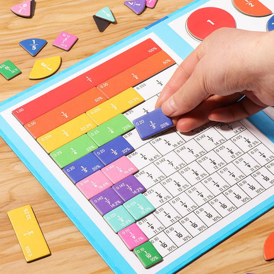 Montessori Magnetisches Buch-Bruchteil-Puzzle für Kinder