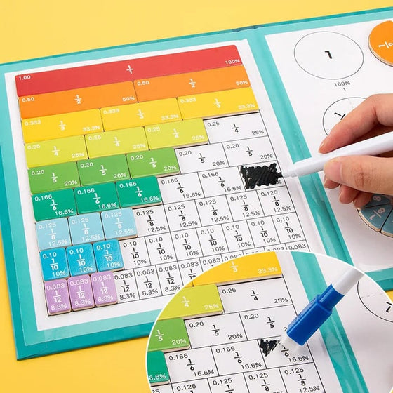 Montessori Magnetisches Buch-Bruchteil-Puzzle für Kinder