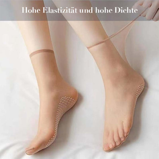 Unsichtbare, rutschfeste Kristallseidensocken für Frühling und Sommer