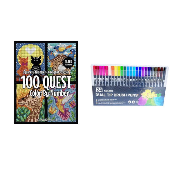 100 QUEST Malen nach Zahlen Buch