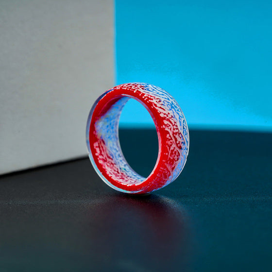 Fashion Colorful Luminous Resin Fluorescent Glowing Ring