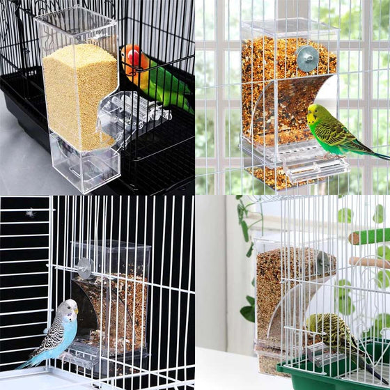 Automatischer auslaufsicherer transparenter Vogelfutterspender