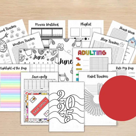 2025 JOURNAL BUNDLE - DRUCKBARE Journal-Seiten
