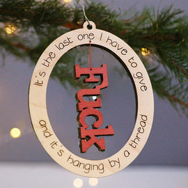 Lustiges Weihnachtsornament | Letzter F*ck