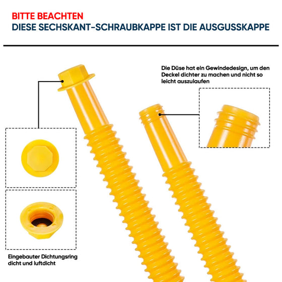Verbesserter Ersatz-Benzinkanisterausgießer mit flexibler Düse