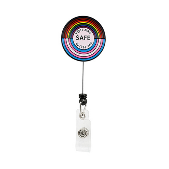 'You are Safe with ME' Emaille-Brosche mit Anhänger