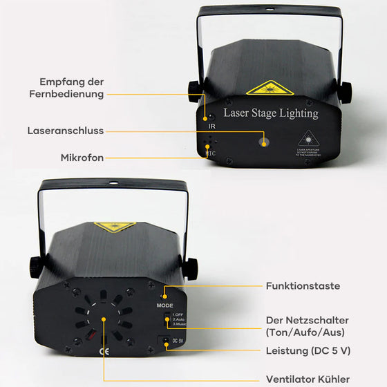 Ferngesteuertes Laser-Bühnenlicht