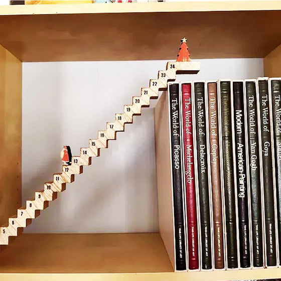 Lustiger Santa Treppen Countdown Kalender