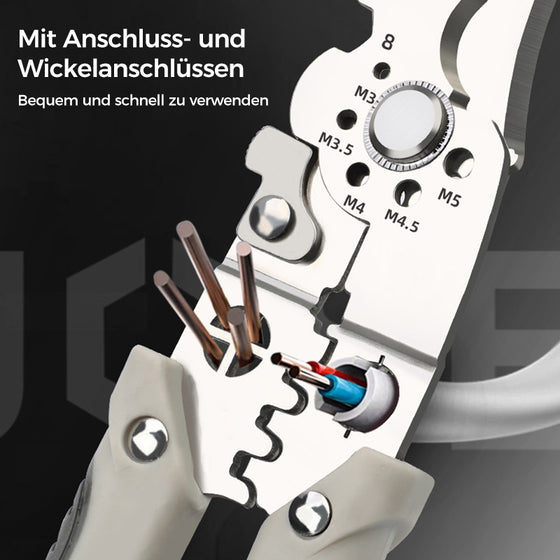 Multifunktionale Drahtabisolierzange