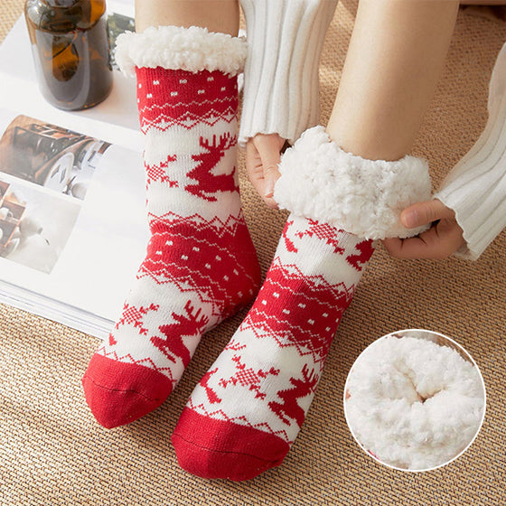 Weihnachtliche Bodensocken – Rutschfeste Haussocken