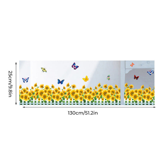 Natürliche 3D-Blumen-Wanddekoration aus grünem Gras