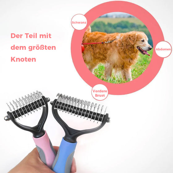 Doppelseitiger Kamm für die Tierpflege
