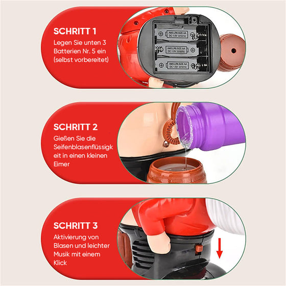 Lustige Weihnachtsmann-Blasenblasmaschine
