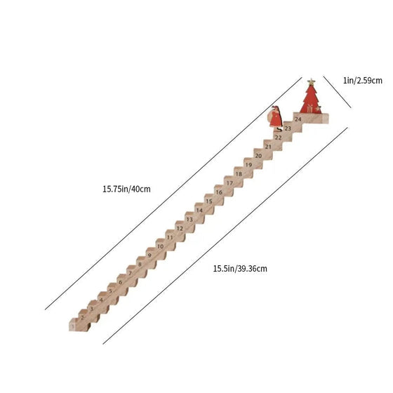 Lustiger Santa Treppen Countdown Kalender