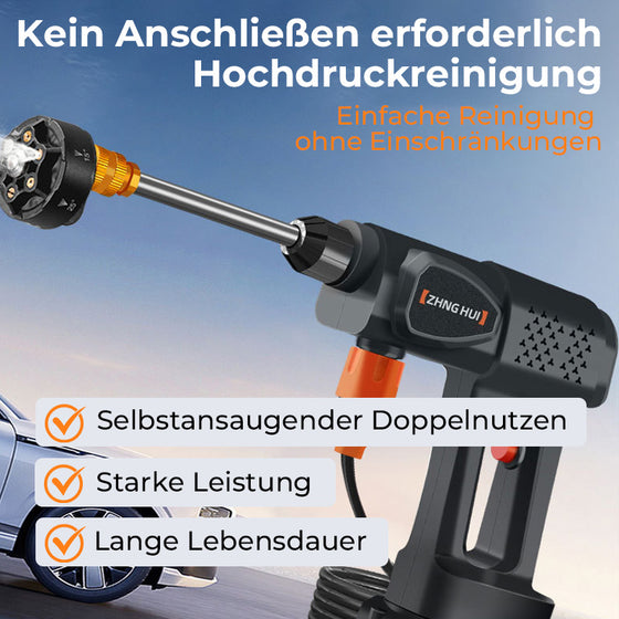 Tragbare Hochdruck-Autowaschpistole mit Lithiumbatterie