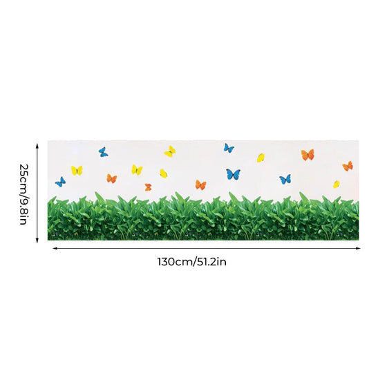 Natürliche 3D-Blumen-Wanddekoration aus grünem Gras