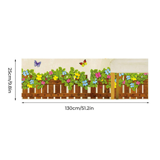 Natürliche 3D-Blumen-Wanddekoration aus grünem Gras