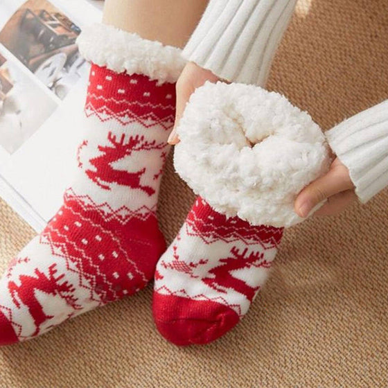 Weihnachtliche Bodensocken – Rutschfeste Haussocken