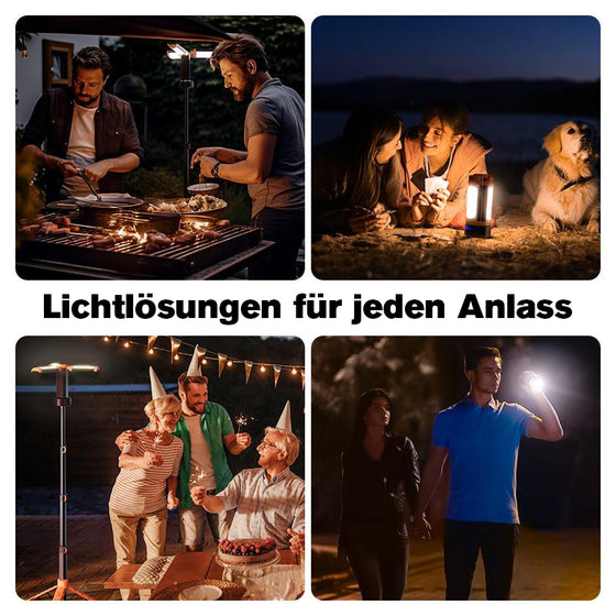 SAKER Verbesserte tragbare Campinglampe mit Stativ