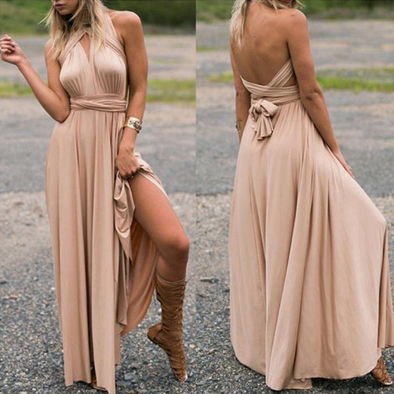 Rückenfreies Seilkreuz-Kleid