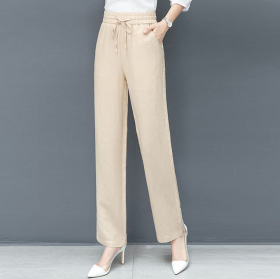 Hoher Taille Lockere Eis-Seide Hosen