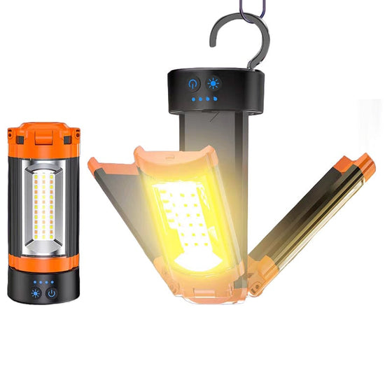 SAKER Verbesserte tragbare Campinglampe mit Stativ