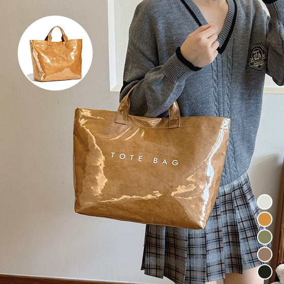 Damen-Totebag mit Buchstaben-Print