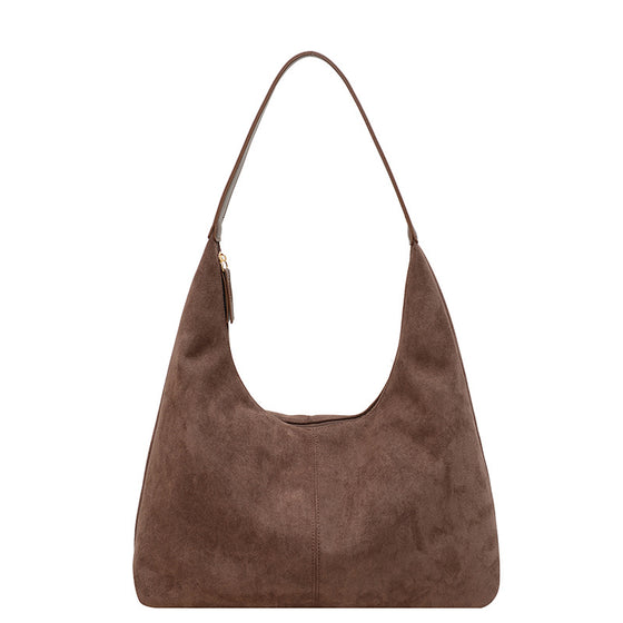 Pendlertasche aus Wildleder mit großem Fassungsvermögen