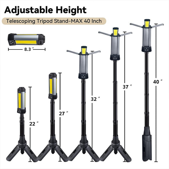 SAKER Verbesserte tragbare Campinglampe mit Stativ