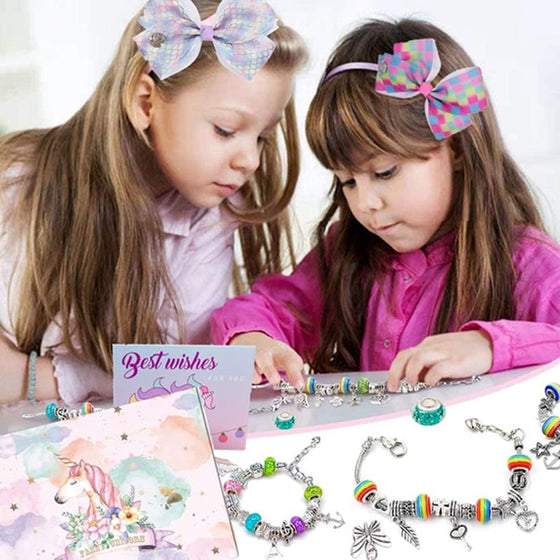 Set zum Basteln von Bettelarmbändern für Mädchen