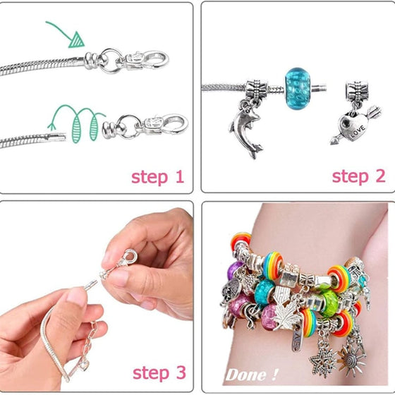 Set zum Basteln von Bettelarmbändern für Mädchen