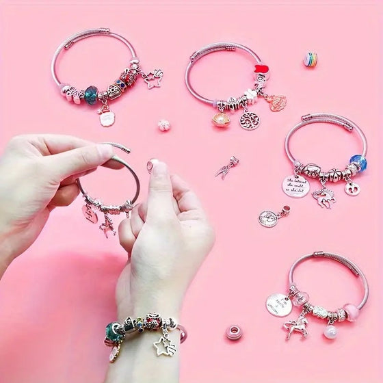 Set zum Basteln von Bettelarmbändern für Mädchen