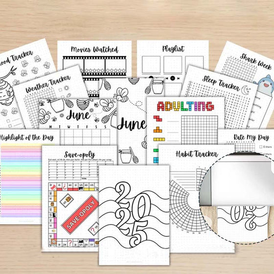 2025 JOURNAL BUNDLE - DRUCKBARE Journal-Seiten