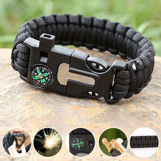 Multifunktionales Überlebensarmband aus Paracord