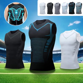 Herren Schnelltrocknendes ärmelloses Sportkompressionstop