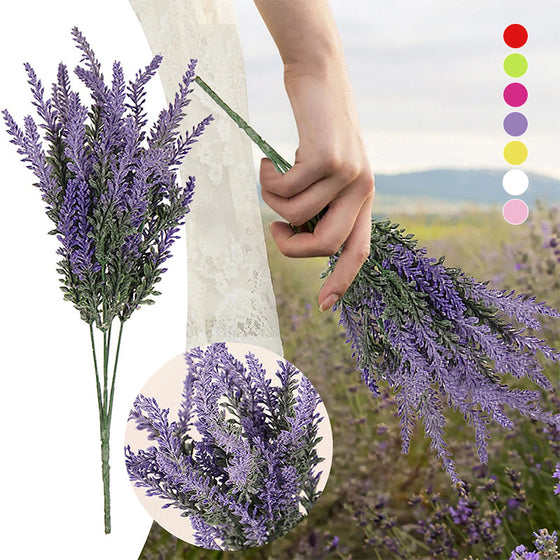 Künstliche Lavendelblüten im Freien
