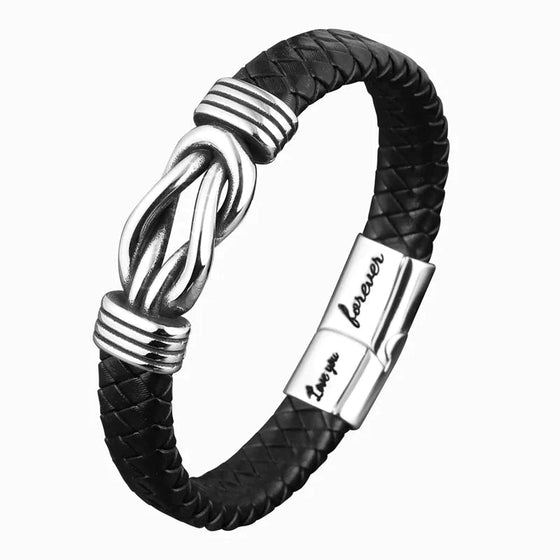 Unendlichkeits-Design Herrenarmband aus Titanstahl
