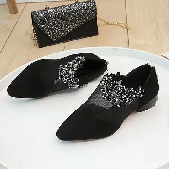 Strass-Stein-Hohlabsatz-Schuhe