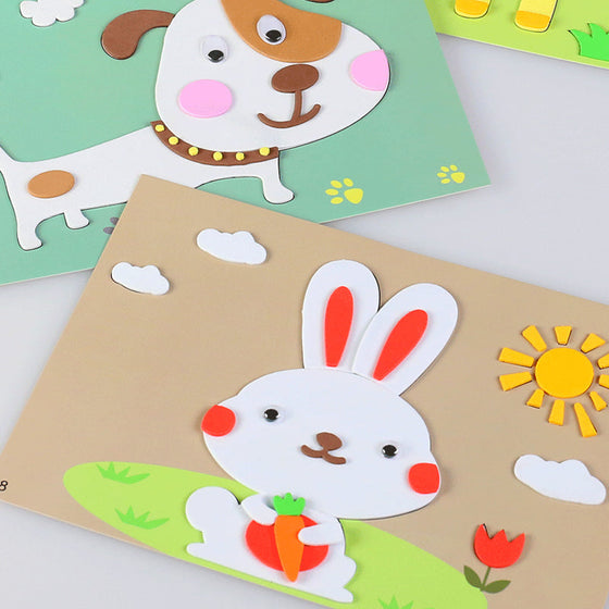 DIY Kinder Tier handgemachte Aufkleber