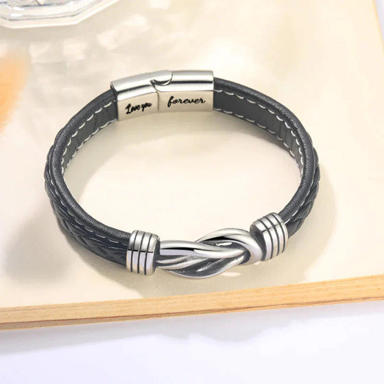 Unendlichkeits-Design Herrenarmband aus Titanstahl