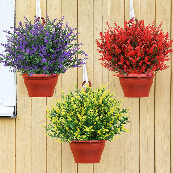 Künstliche Lavendelblüten im Freien