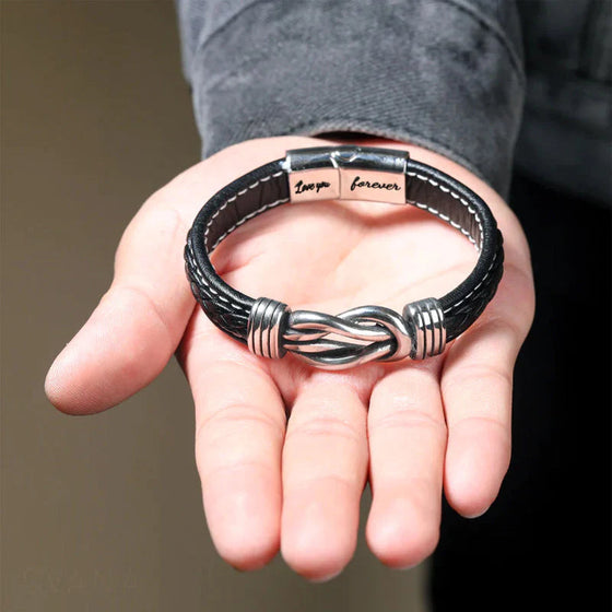 Unendlichkeits-Design Herrenarmband aus Titanstahl