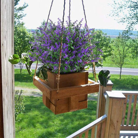 Künstliche Lavendelblüten im Freien