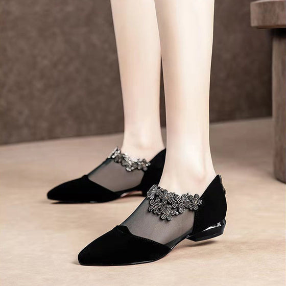 Strass-Stein-Hohlabsatz-Schuhe