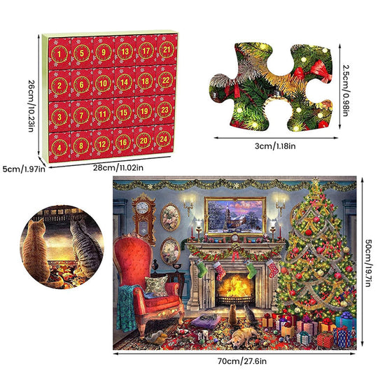 24 Boxen Puzzle-Blindbox Rote Weihnachts-Blindbox