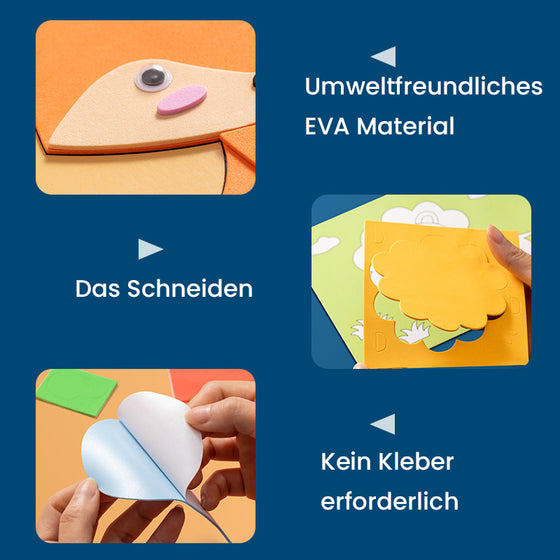 DIY Kinder Tier handgemachte Aufkleber