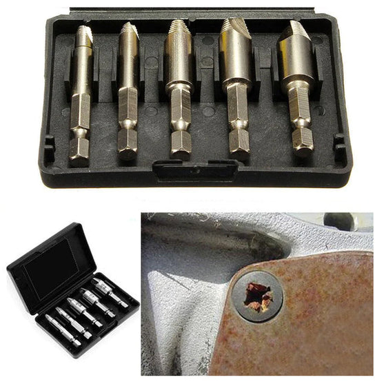 Beschädigter Schraubenausdreher, 5er-Set