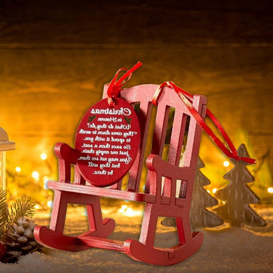 Weihnachten Holzhandwerk Kleiner Schaukelstuhl Ornament
